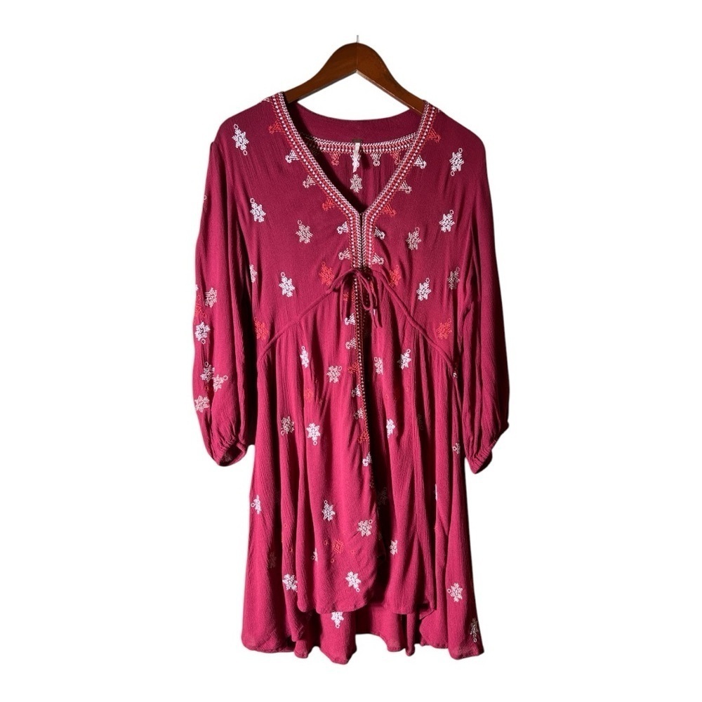 FP Star Gazer Dress in Red. Boho Dress size medium - Picture 2 of 9